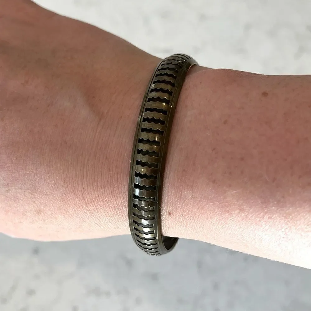 *3/$20* Bronze tone cutout detail bangle